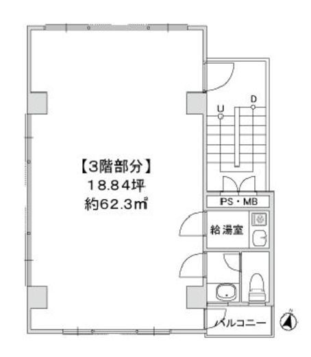 代々木上原PDビル 3階 間取り図