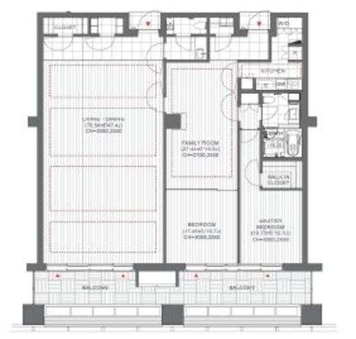 アークヒルズフロントタワーRoP 1205 間取り図