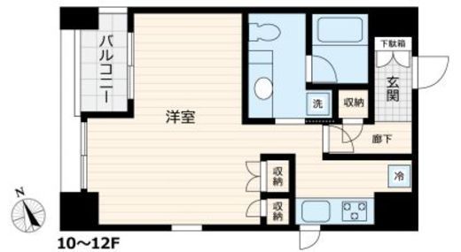 VORT銀座residenceⅡ 1001 間取り図