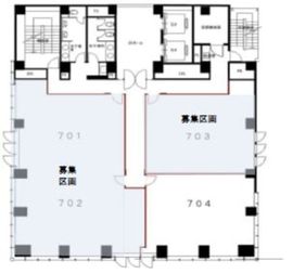 日総第22ビル 701-702 間取り図