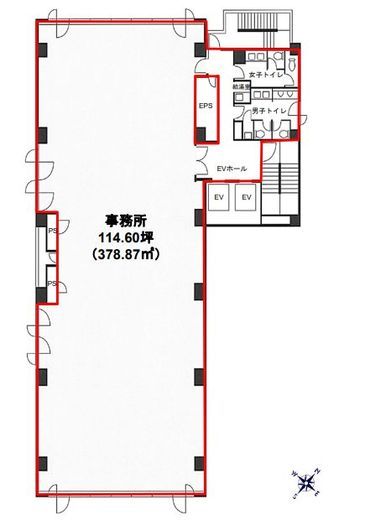 築地616ビル 7階 間取り図