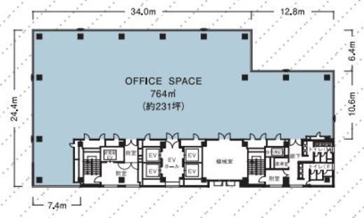 興和西新橋ビル 15階 間取り図