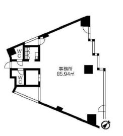 Jプロ代々木一丁目ビル(旧:代々木ダイヤビル) 801 間取り図