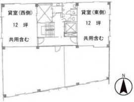 山武落合ビル 5階東 間取り図