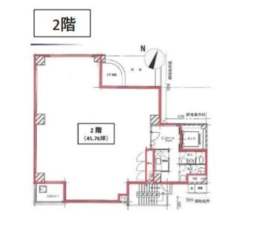 ERVIC人形町 2階 間取り図