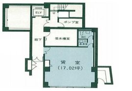 開花ビル B1階 間取り図