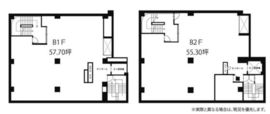 新橋第二中ビル 地下1+2階 間取り図