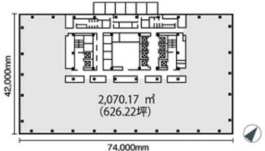 グラントウキョウサウスタワー 703 間取り図