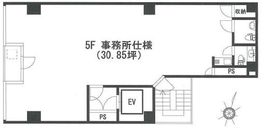 SRビル(神田) 5階 間取り図