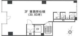 SRビル(神田) 3階 間取り図