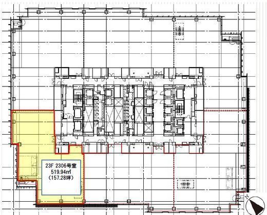 ミッドタウン・タワー 2306 間取り図