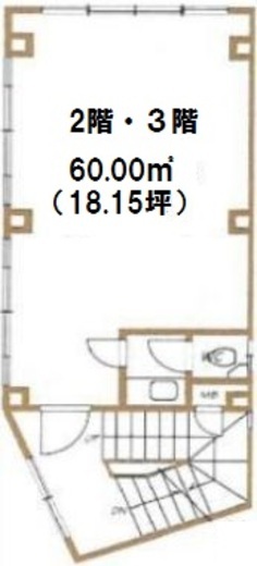 土田ビル 2-3階 間取り図