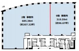 KDX浜松町プレイス 2階 間取り図