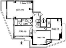 神田セントラルプラザ 1202 間取り図