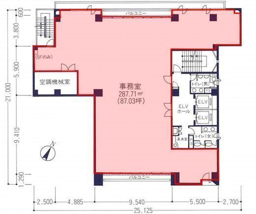 楠和日本橋ビル 3階 間取り図