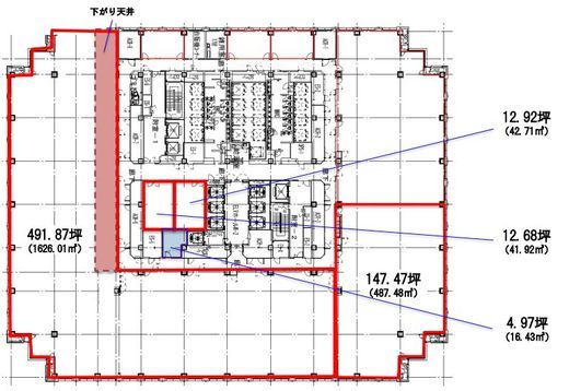 品川グランドセントラルタワー 17階倉庫 間取り図