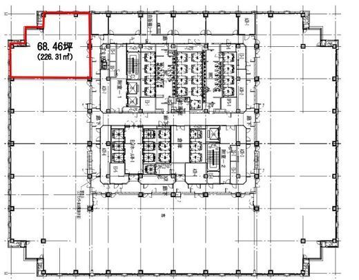 品川グランドセントラルタワー 8階事務所 間取り図