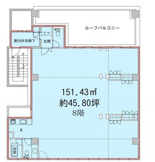 KDX岩本町ビル 8階 間取り図