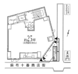 酒井ビル(麻布十番) 4階 間取り図