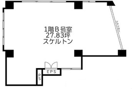 ユニオン駅前ビル 1階B号室 間取り図