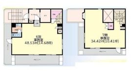 秀栄日本橋室町ビル  6+7階(メゾネット) 間取り図