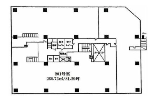 トーシン信濃町駅前(オフィスコオフィス信濃町)ビル 201 間取り図