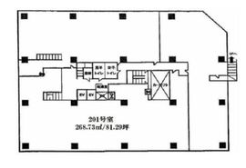 トーシン信濃町駅前(オフィスコオフィス信濃町)ビル 201 間取り図
