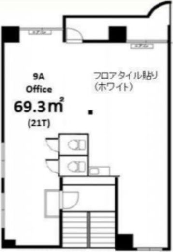 アール五反田(旧フラッツ増沢) 9階A 間取り図