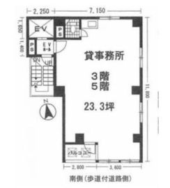 ワダビル 3階 間取り図