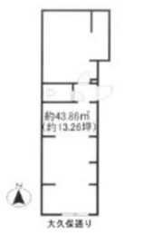 大橋ビル(東新宿) 1階 間取り図