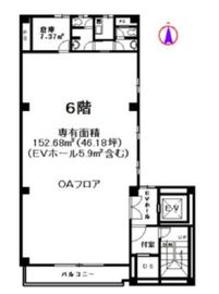 渋谷Tビル 6階 間取り図