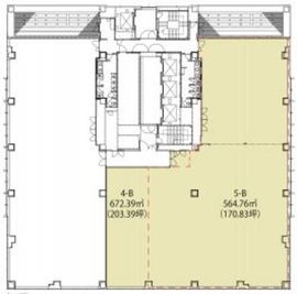 恵比寿ビジネスタワー 4階B 間取り図