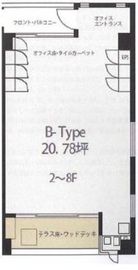 道玄坂TRビル 3階B区画 間取り図