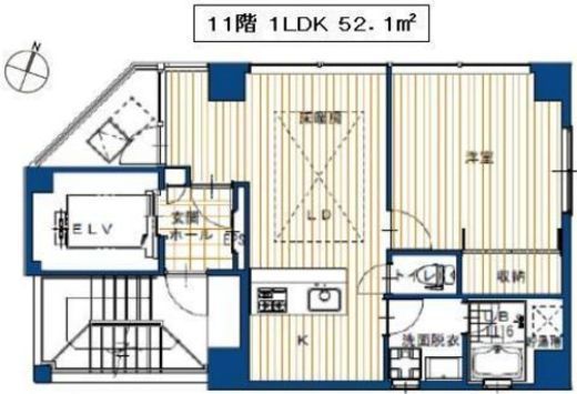 トナカイ神田タワー 11階 間取り図