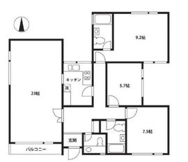 クリーデンス麻布台(SOHO) 201 間取り図