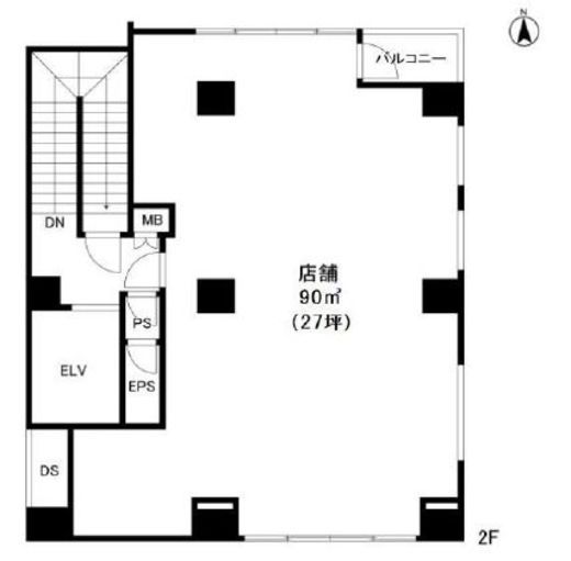 GTスクエア(店舗) 2階 間取り図
