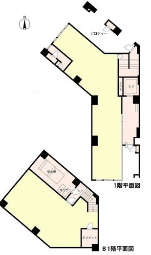 西新宿小林ビル B1+1階 間取り図
