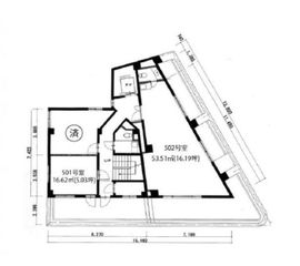 竹橋ビル 502 間取り図