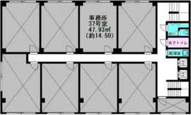 喜助新神田ビル 3階37 間取り図