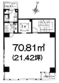 156御苑ビル 6階 間取り図