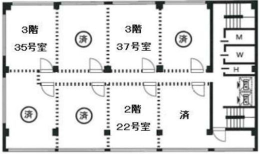 喜助新神田ビル 3階35 間取り図