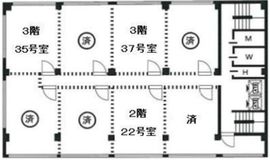 喜助新神田ビル 3階35 間取り図