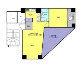 麻布十番ミレニアムタワー 401 間取り図