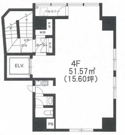 恵比寿コンフォート 4階 間取り図