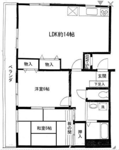 パレ・ウルー 1001 間取り図