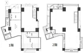 赤坂レジデンス壱番館(店舗) 1-2階 間取り図