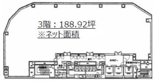 オリックス品川ビル 3階 間取り図