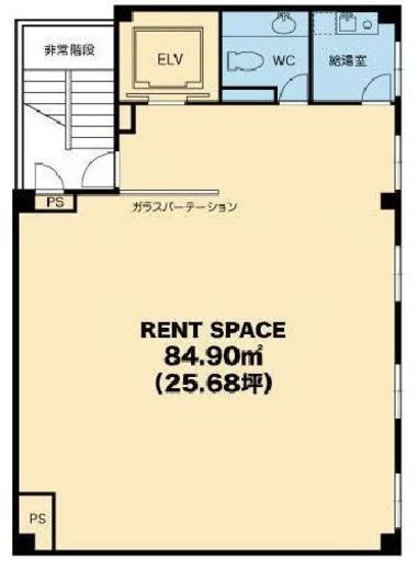 ラ・コリーナ渋谷 2階 間取り図