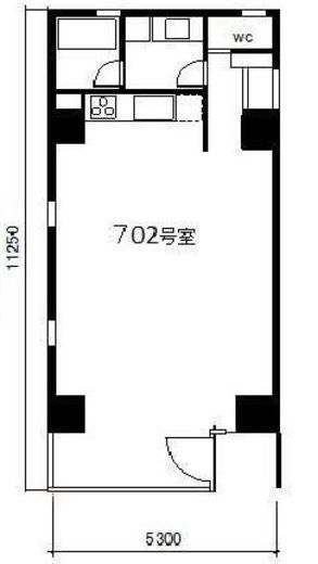 日本橋Tビル 702 間取り図