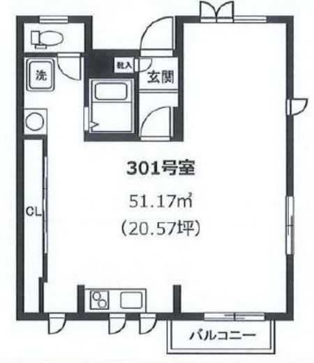 ティース神宮前(SOHO) 301 間取り図